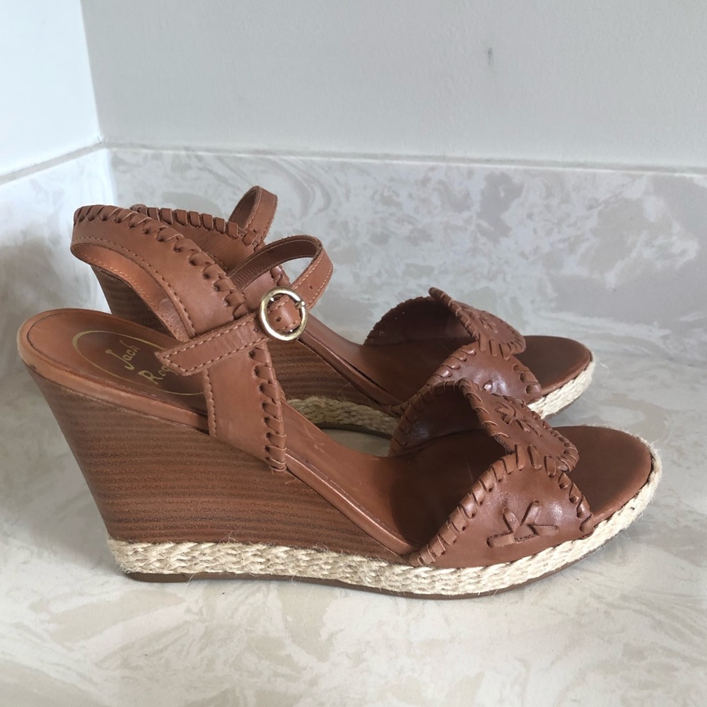 Jack Rogers Clare Rope Wedge Sandals Size 7.5